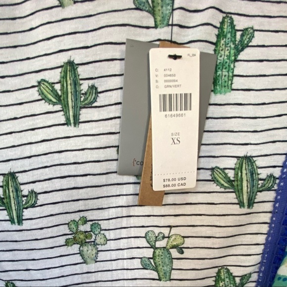 Anthropologie Zofana Cactus Print XS - Picture 6 of 6